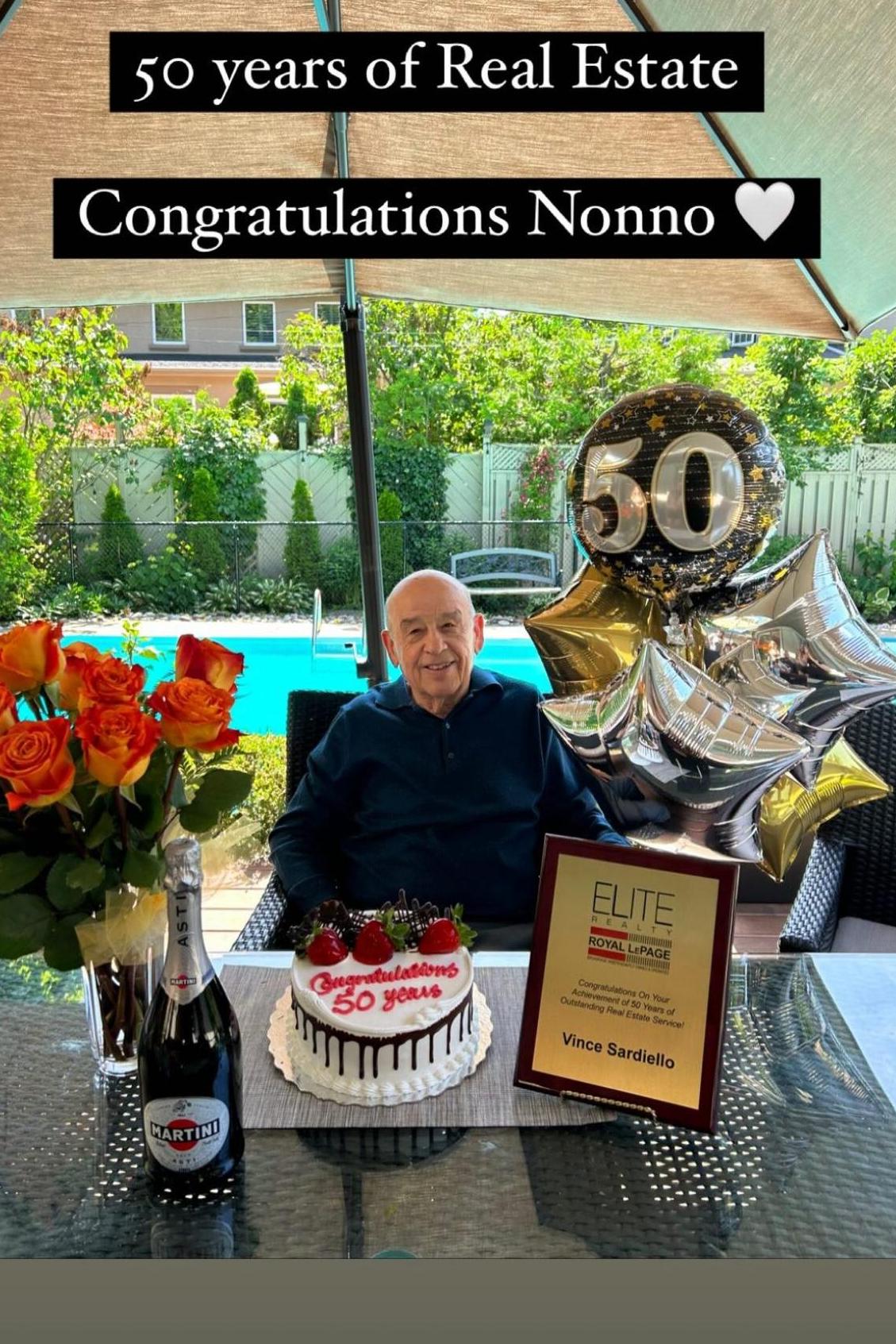 ROYAL LEPAGE ELITE REALTY CONGRATULATES VINCE SARDIELLO ON HIS 50 YEARS OF BEING IN REAL ESTATE!